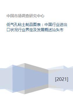 低氣孔粘土制品圖表 中國行業進出口狀況行業界定及發展概述汕頭市